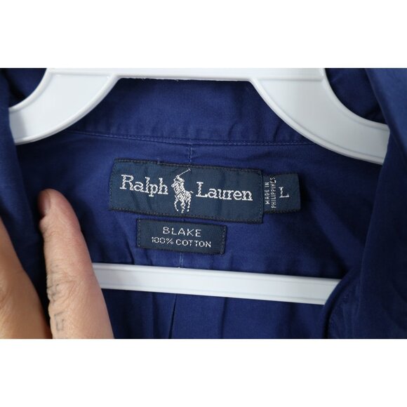 Vintage 90s Ralph Lauren Mens Large Faded Blake Short Sleeve Button Down Shirt - Picture 6 of 14